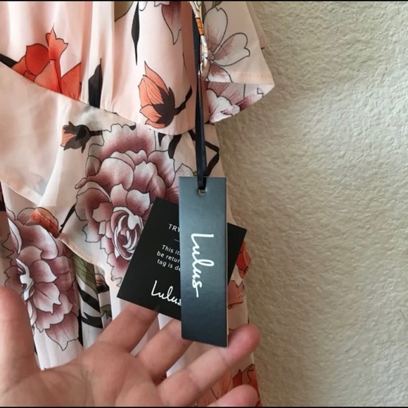 Lulus Blush Pink Maxi Floral Ruffle Dress - Picture 5 of 5